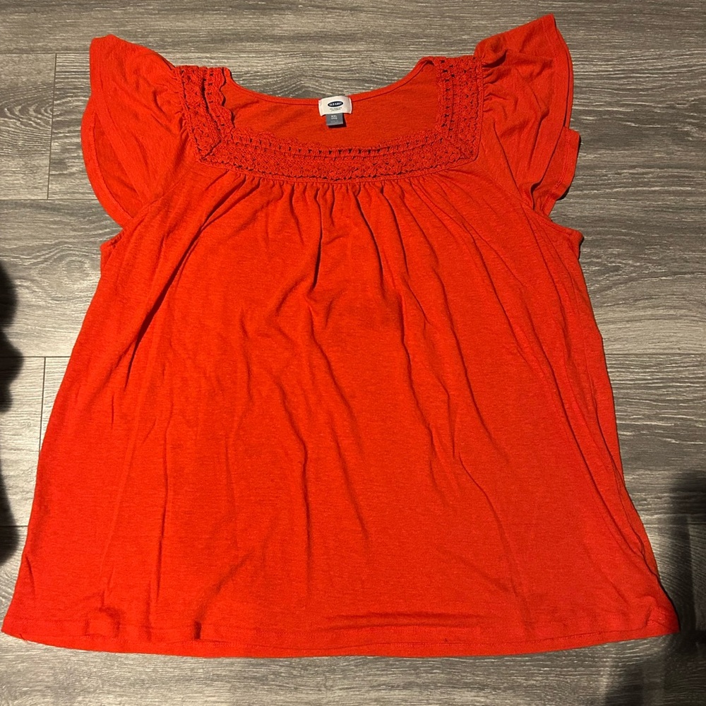 Old Navy Women's Bright Red Blouse